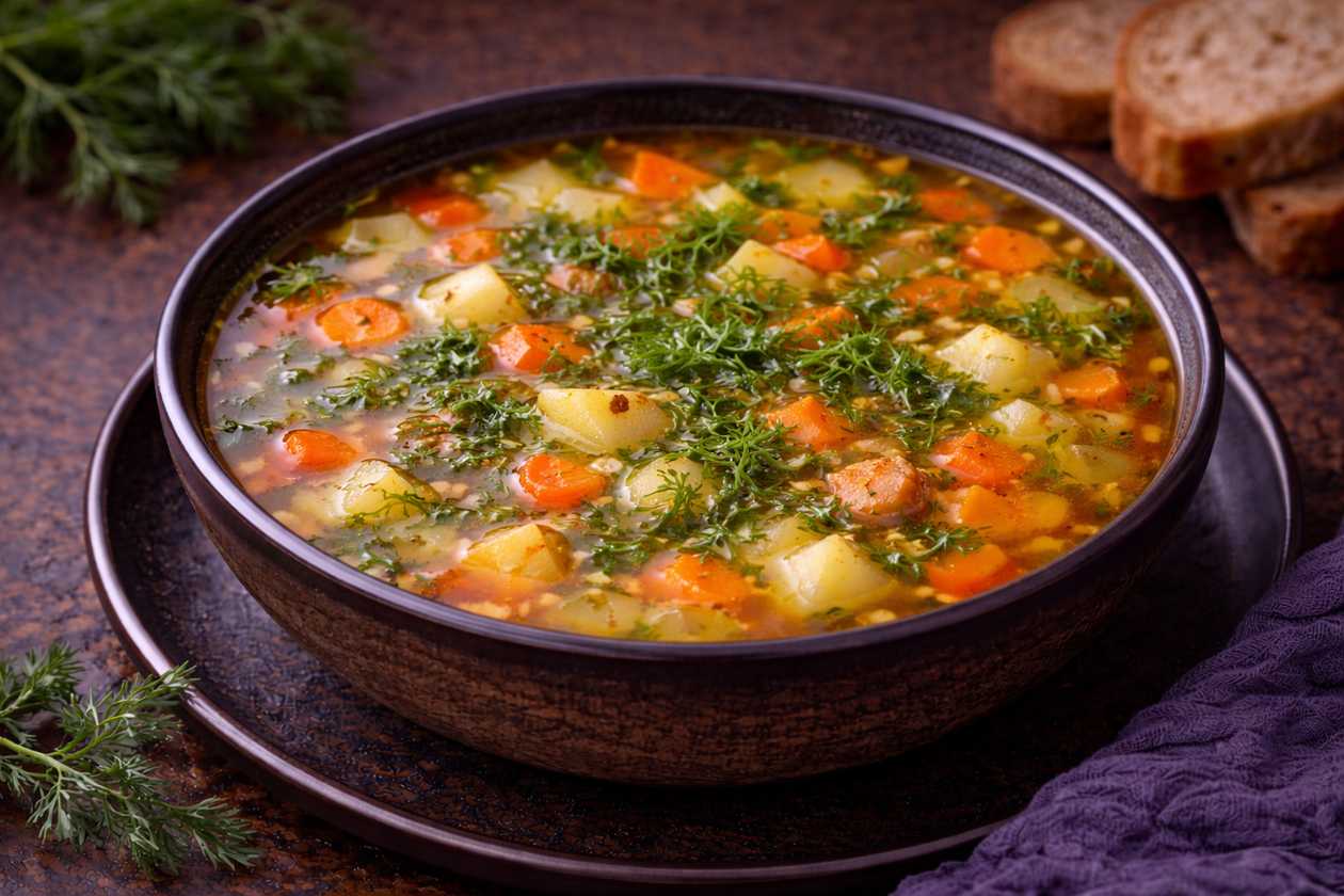 Frikadellisupp aiaürtidega