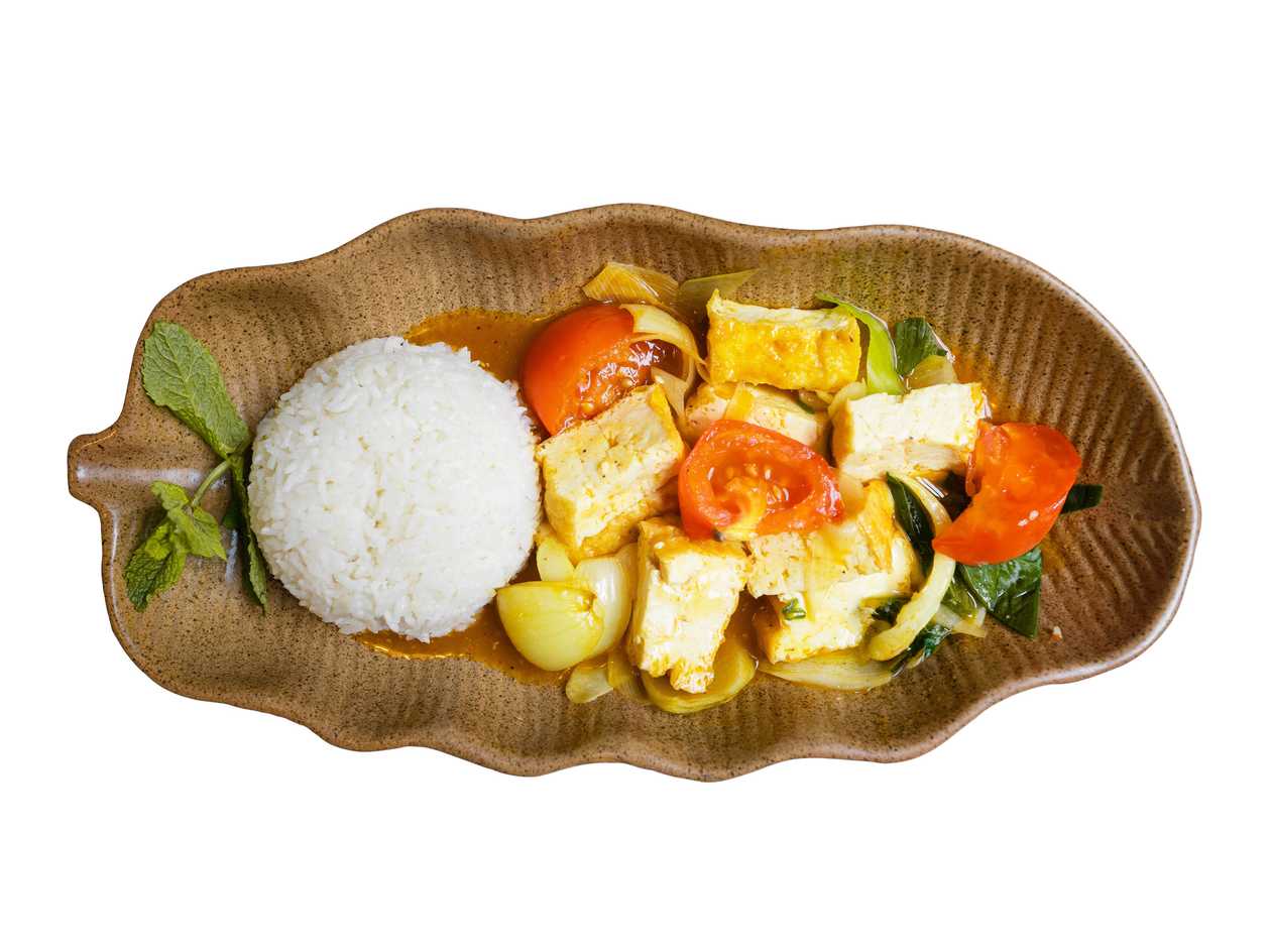 M61. Tofu s Bambusem a Houbami, Rýže