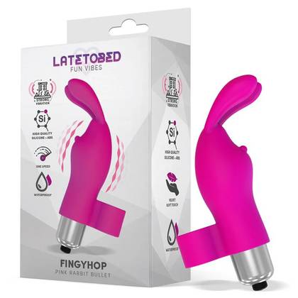 Vibrador de Dedo com Formato de Coelho - Fingyhop - Latetobed (1 un)