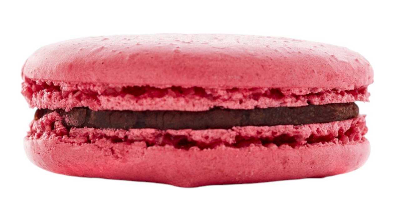 Raspberry and Chocolate Macaron