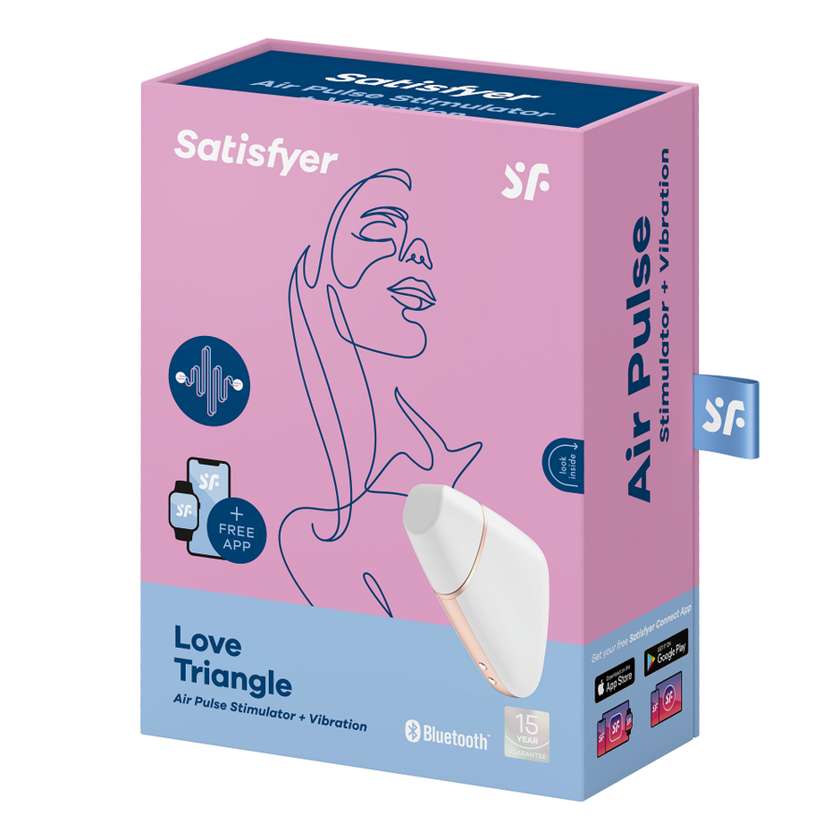 Estimulador de Clitóris por Ondas de Pressão e Vibração com App - Love Triangle - Satisfyer (1 un)