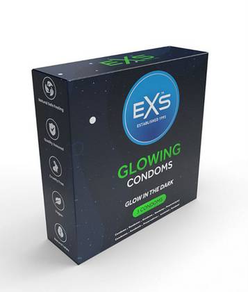 Preservativos que Brilham no Escuro - Exs (3 un)