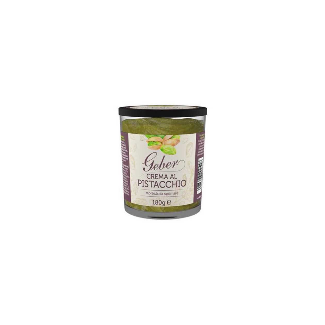 Geber Pistachio and Hazelnut Cream. Net weight: 180g.