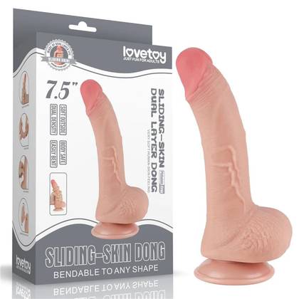 Dildo Deslizante com Dupla Camada 7.5 polegadas - Sliding Skin (19.5 cm)