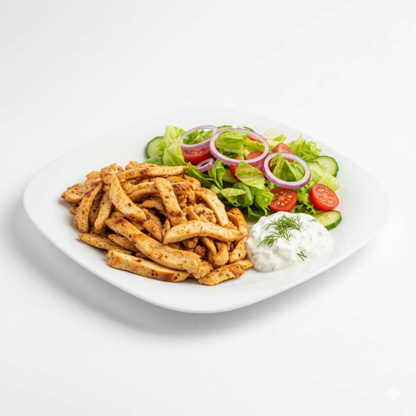 200g Fit gyros s kuracím mäsom, zeleninou a cesnakovou omáčkou 1,3,7