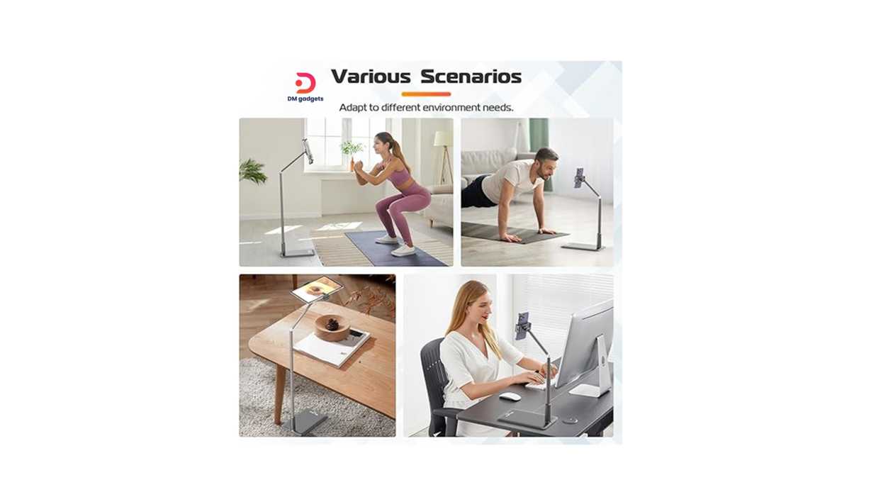 #517G#Earldom®FH02 Ultimate Phone Live Streaming Stand for Pad/Phone White-Silver