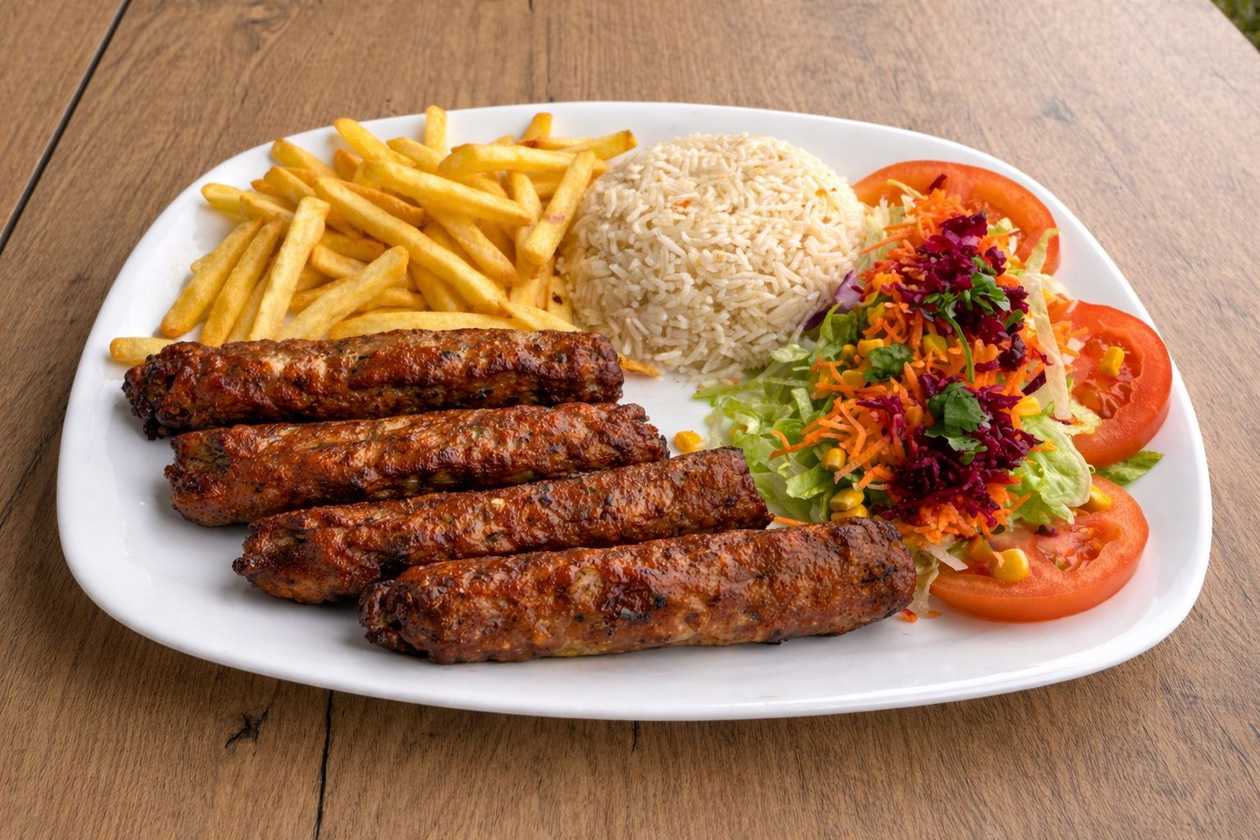 Seekh Chicken Kebab on a Plate