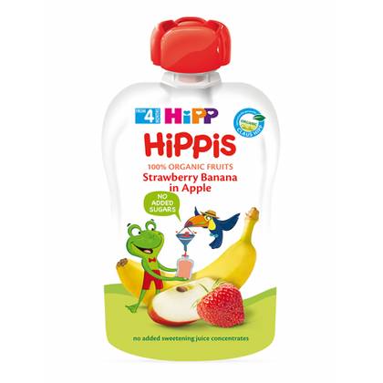 Hipp - Apple, Strawberry, Banana Puree /4 months+/ 100g 8521