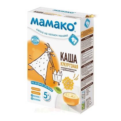 Mameko - Porridge with Goat Milk and Corn Probiotics /5 months+/ 200g 6434/9411