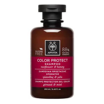 Apivita - Color Protect Shampoo with Protein for All Hair Types, Sulfate-Free, 250ml 3022/0815