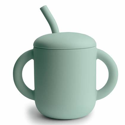 Mushi - Green Silicone Cup and Straw 2470031/4473