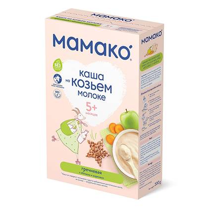 Mameko - Buckwheat Porridge with Goat Milk, Apple, and Carrot /5m+/ 200g 9473