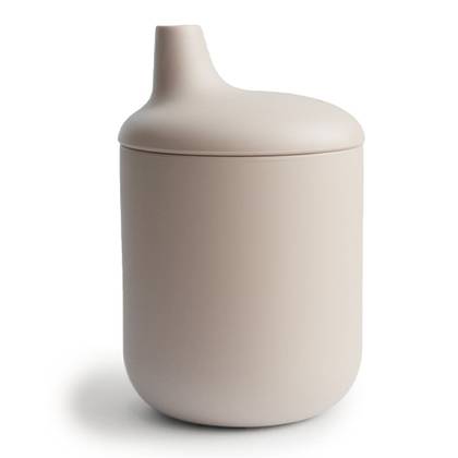 Mushi - Silicone Cream Colored Cup with Straw 2480182/4565