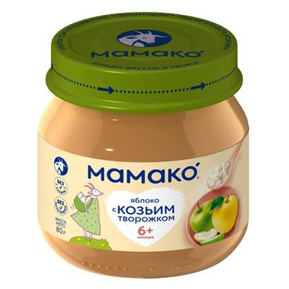 Mameko - Cottage Cheese with Goat Milk and Apple /6 months+/ 80g 0316