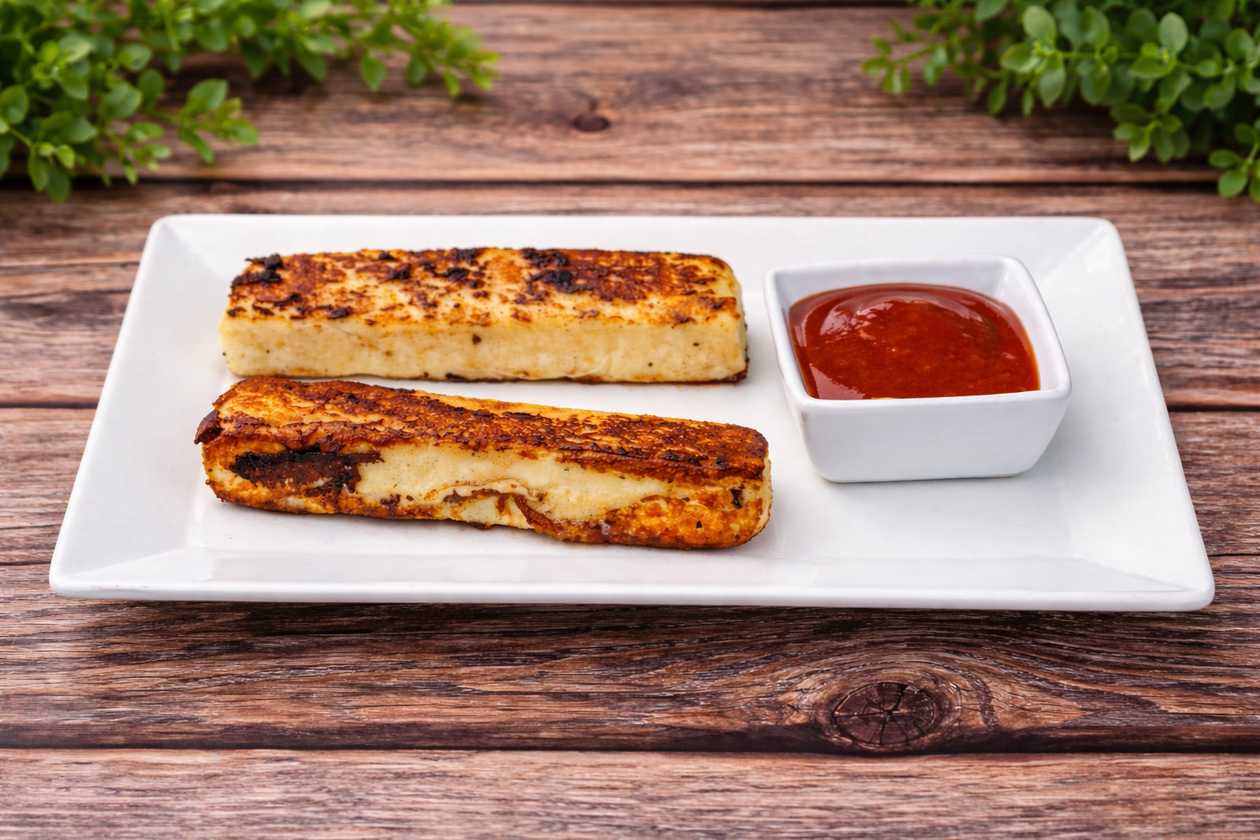 Grilled cheese with guava sauce