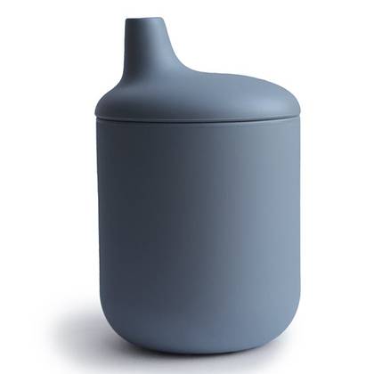 Mushi - Blue Silicone Cup with Straw 2480203/4534