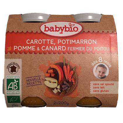 Babybio - Lunch Menu Duck with Apples and Carrots /8 months+/ 200g 0644 #2