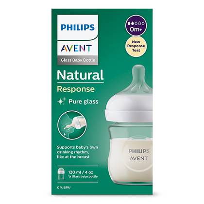 Avent - Bottle "Natural" Glass /0m+/ 120ml 0758