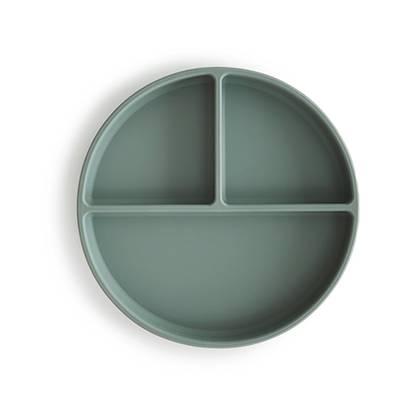 Mushi - Green Silicone Divided Plate 2320031/0536