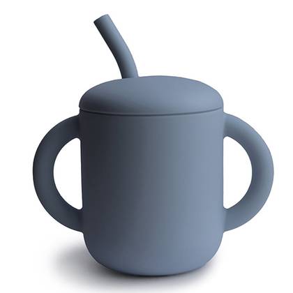 Mushi - Blue Silicone Cup and Straw 2470203/4466