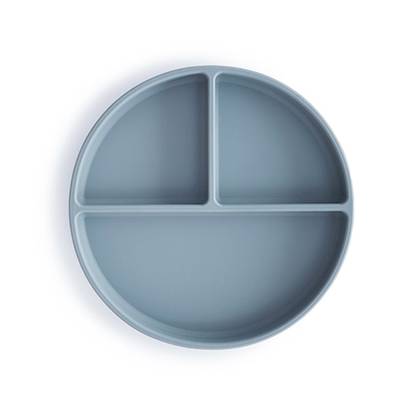 Mushi - Blue Silicone Plate with Dividers 2320228/4275