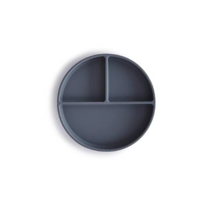 Mushi - Dark Blue Silicone Plate with Compartments 2320203/4299
