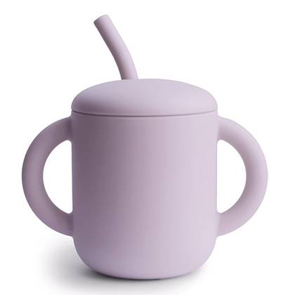 Mushroom - Cup and Straw in Purple Silicone 2470442/4510
