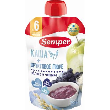 Semper - Sugar-Free Apple-Cranberry Pouch /6 months+/ 120g 1323