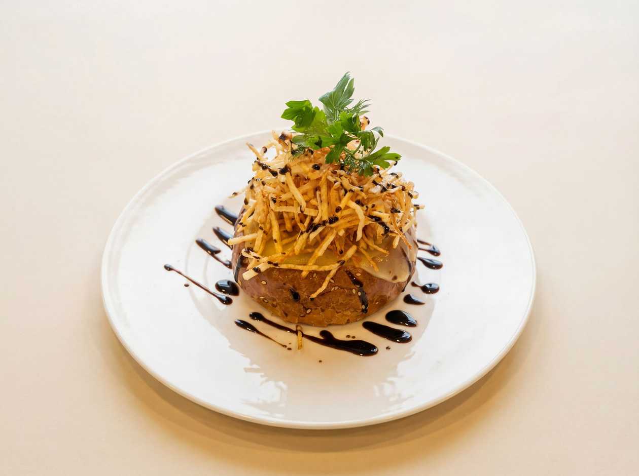 Burger with Chicken Filling (profiterole)