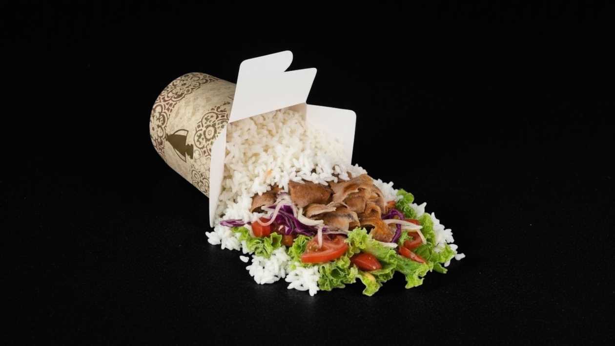 Velký Kebab box s rýží