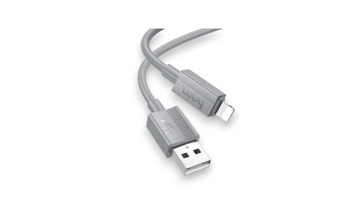Hoco X107 USB to Lightning Cable, Gray, 6942007626279