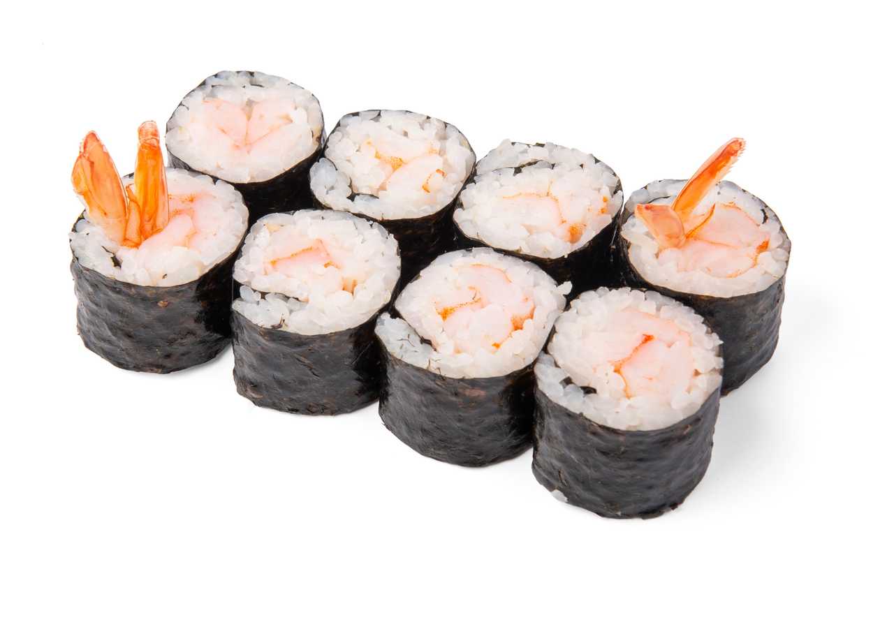 Hosomaki z krewetką parzoną