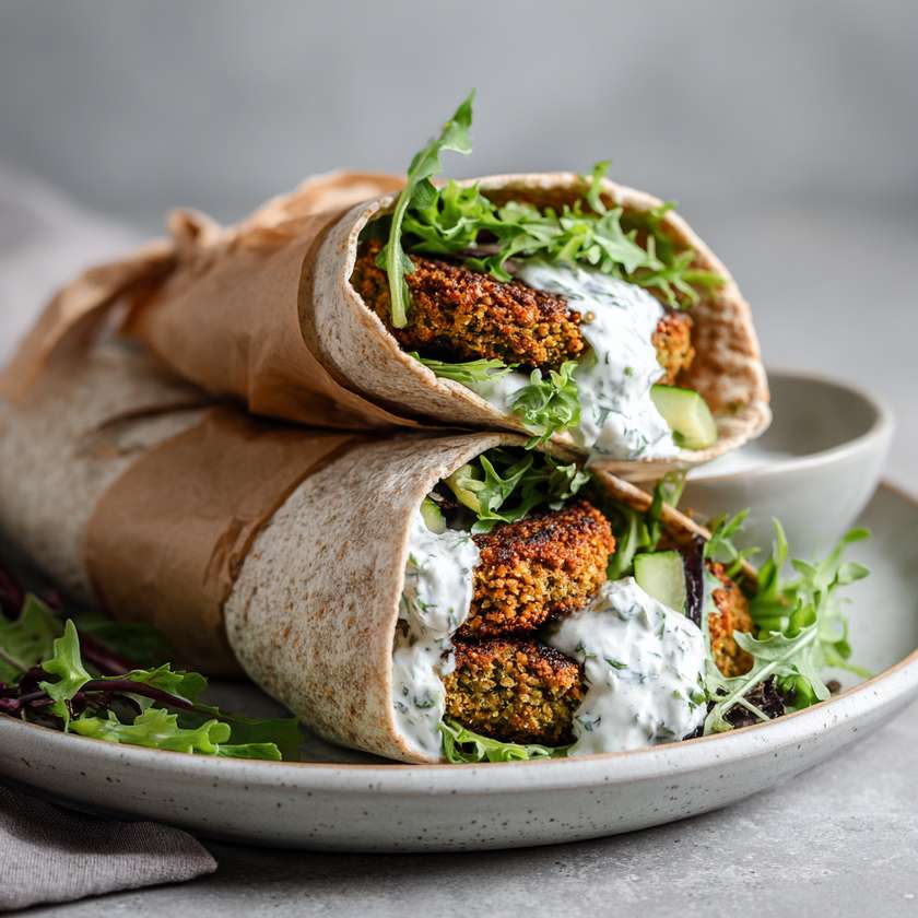 Zucchini and Tzatziki Meatball Wrap
