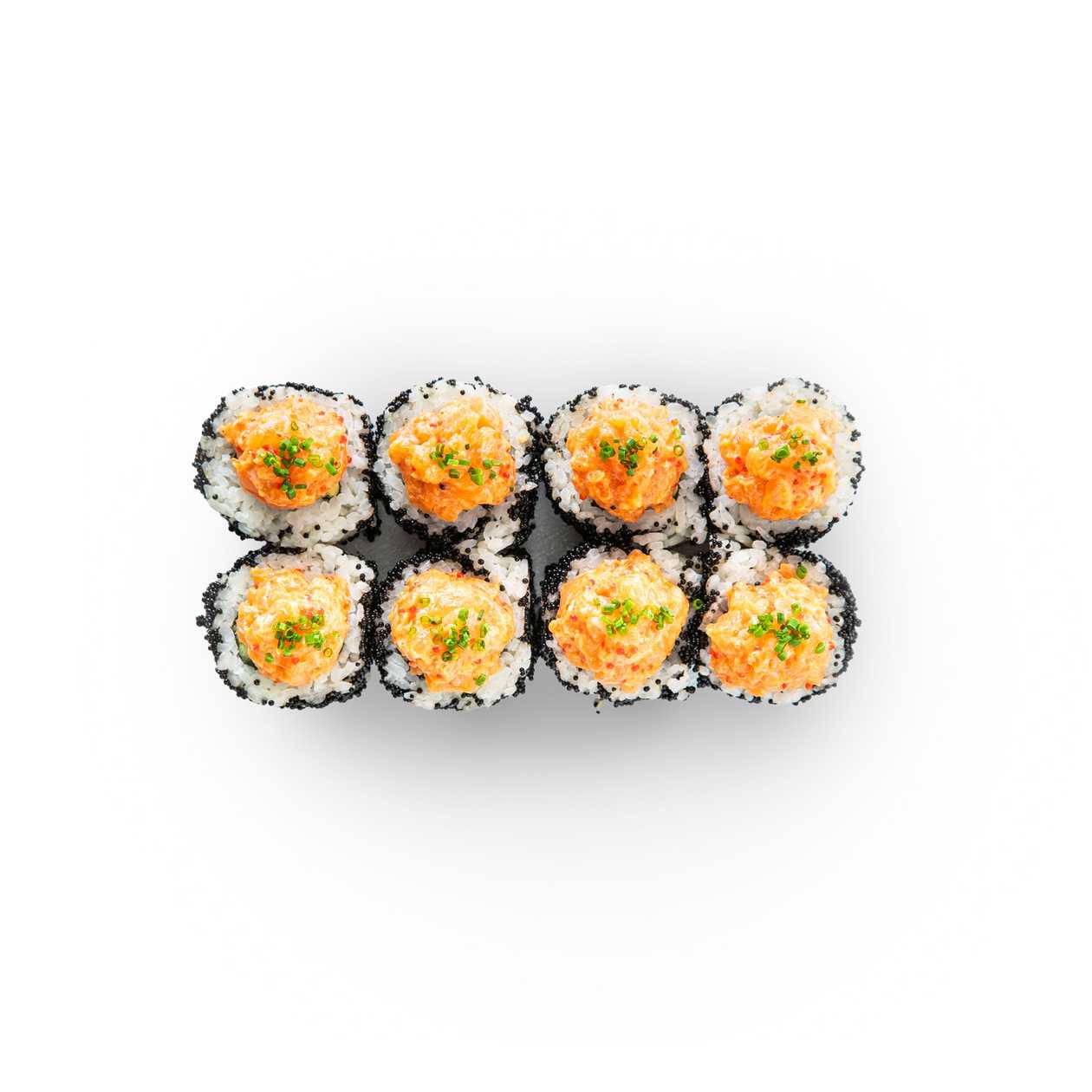 Salmon kimchi roll (3, 4)