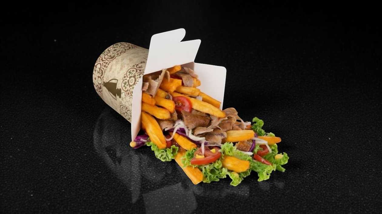 Velký kebab box s hranolky