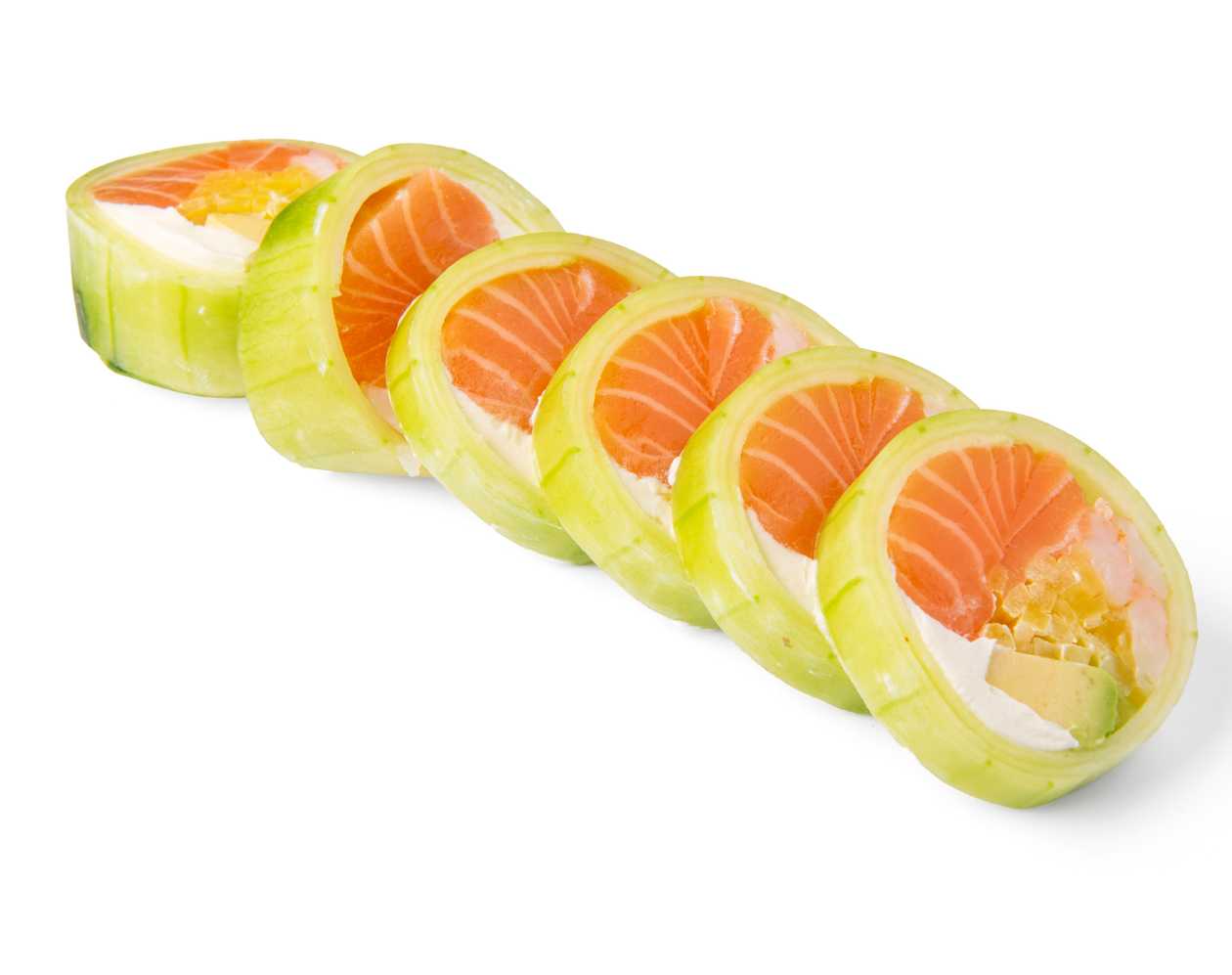 Fitroll z łososiem w ogórku