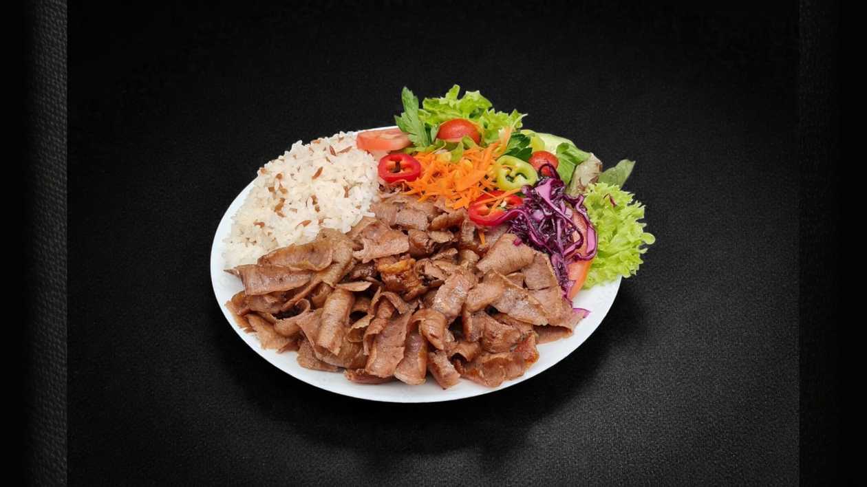 Velký kebab talíř s rýží