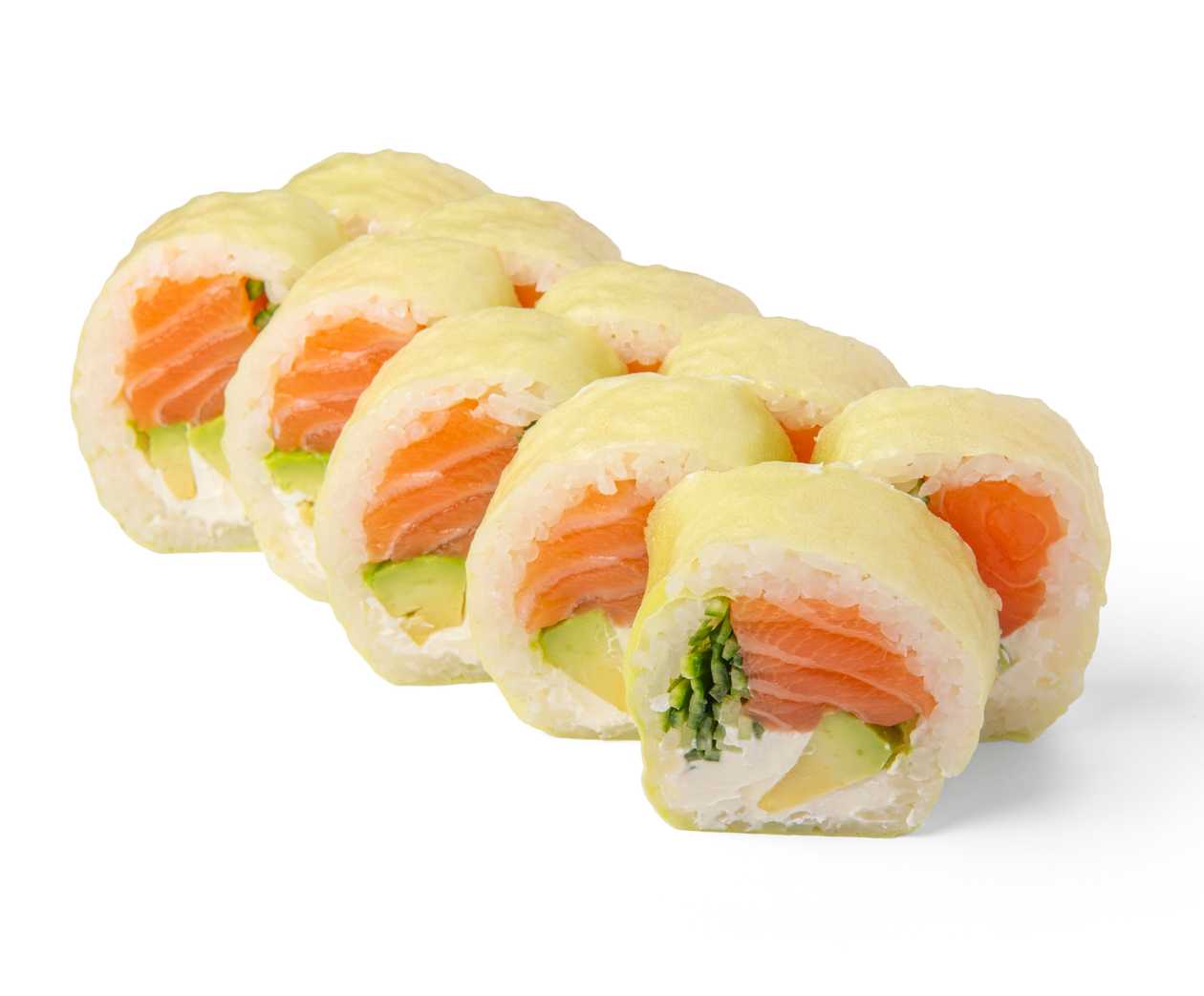 Roll łosoś w płatku sojowym 10 szt.