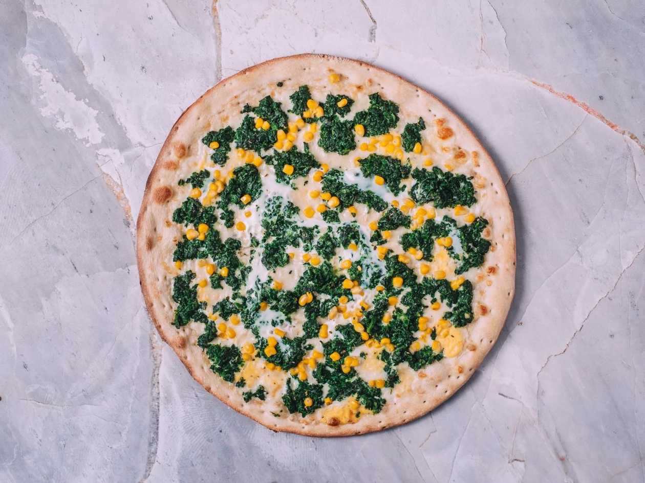 6. Spinach pizza