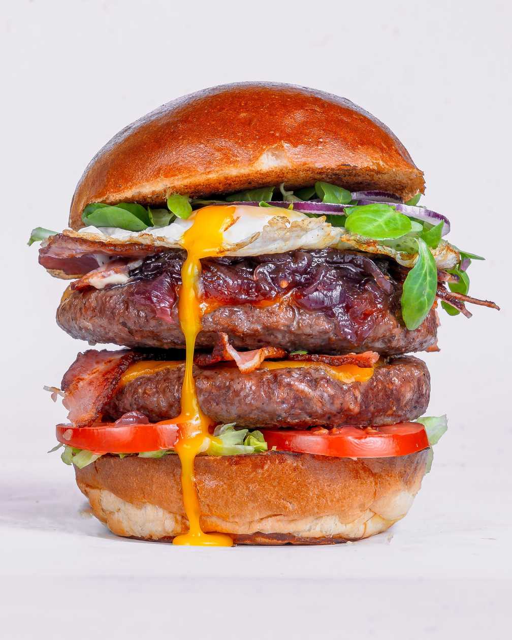 Big Egg and Bacon Burger