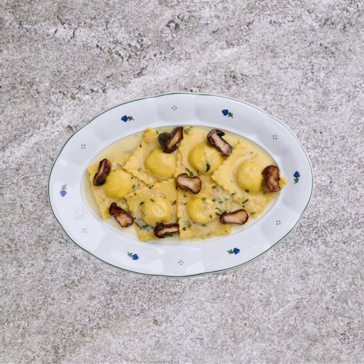 Domácí ravioly s hřiby