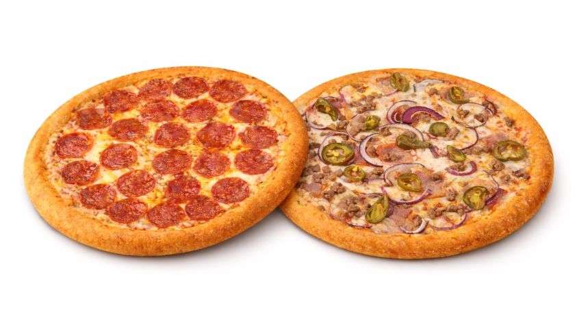 2 L pizzas for only €12.95 each!