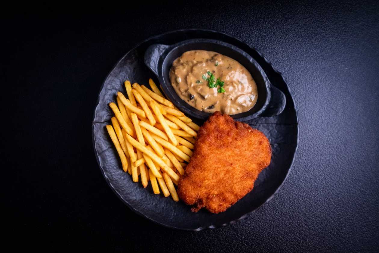 Chicken Schnitzel with Mushroom Sauce Menu