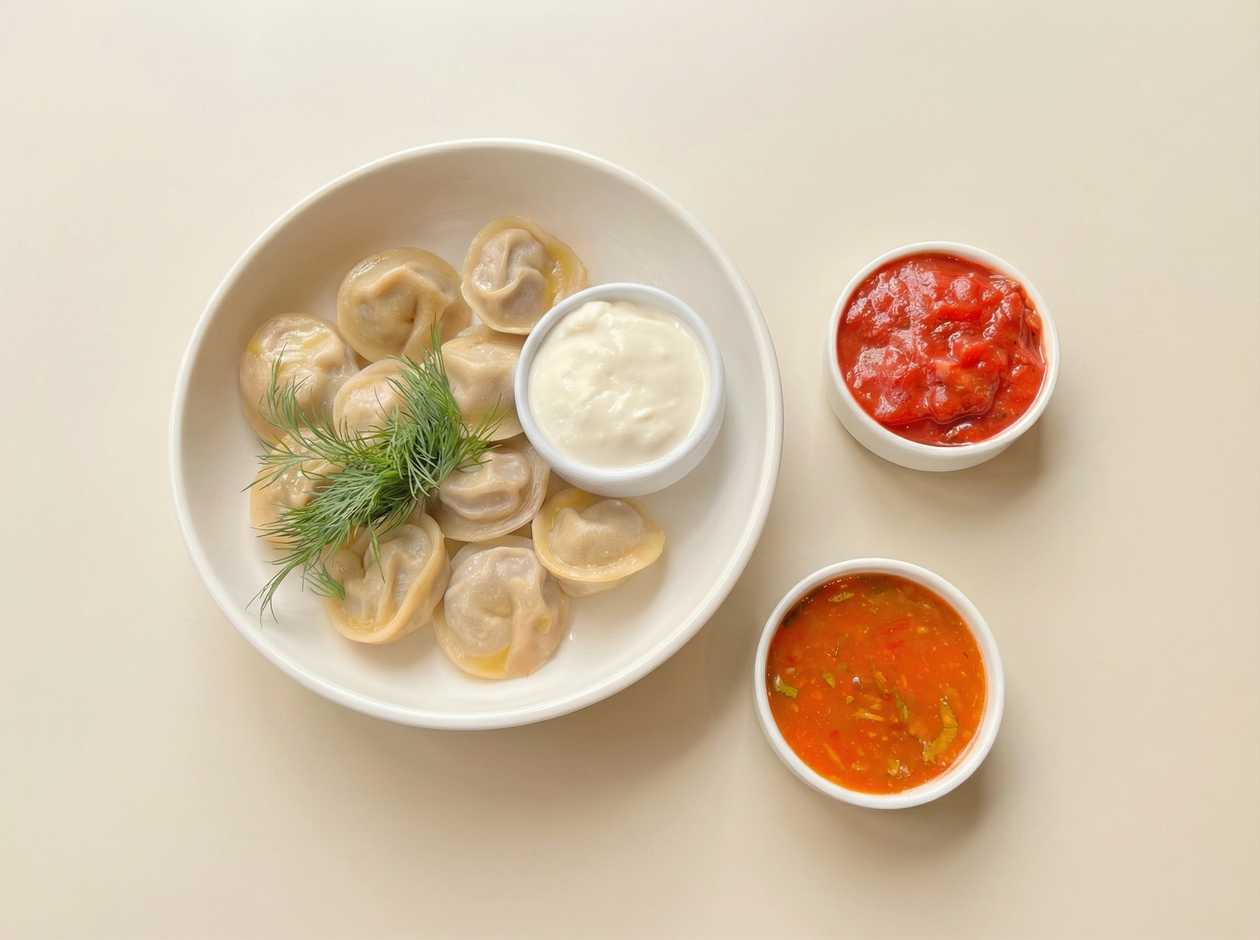 Meat dumplings in Asian Sauce
