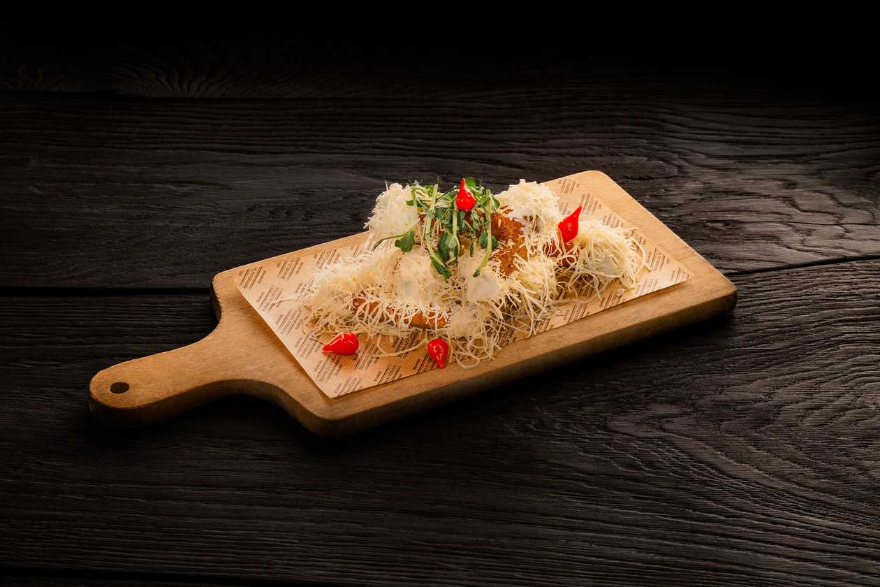 Fried bread with cheese