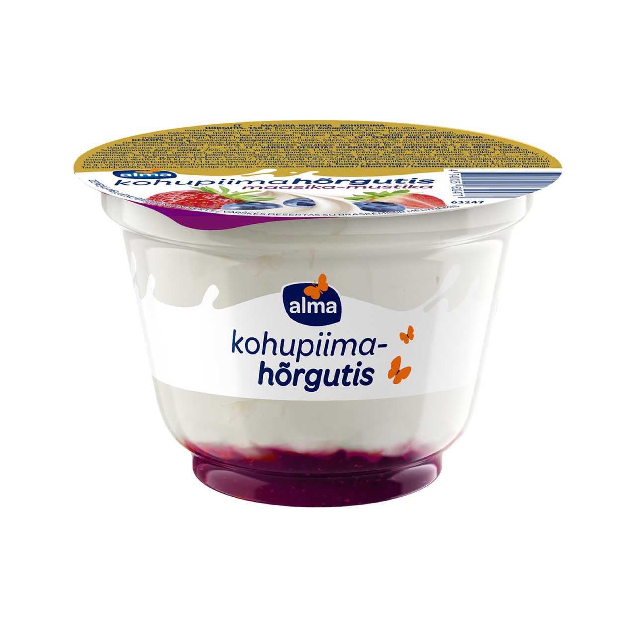 Alma, Curd Dessert Strawberry-Blueberry, 150g (expires soon)