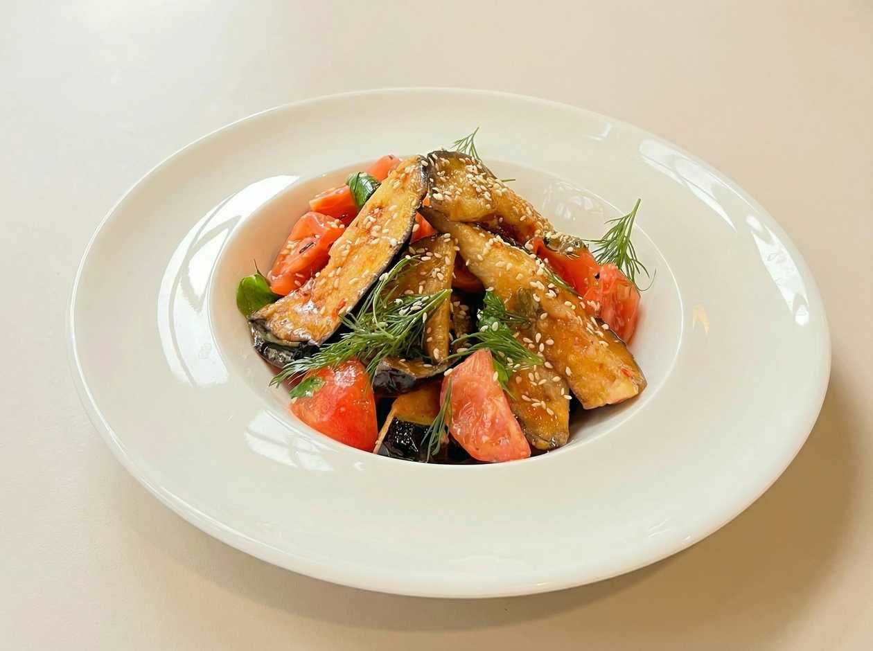Crispy eggplant salad