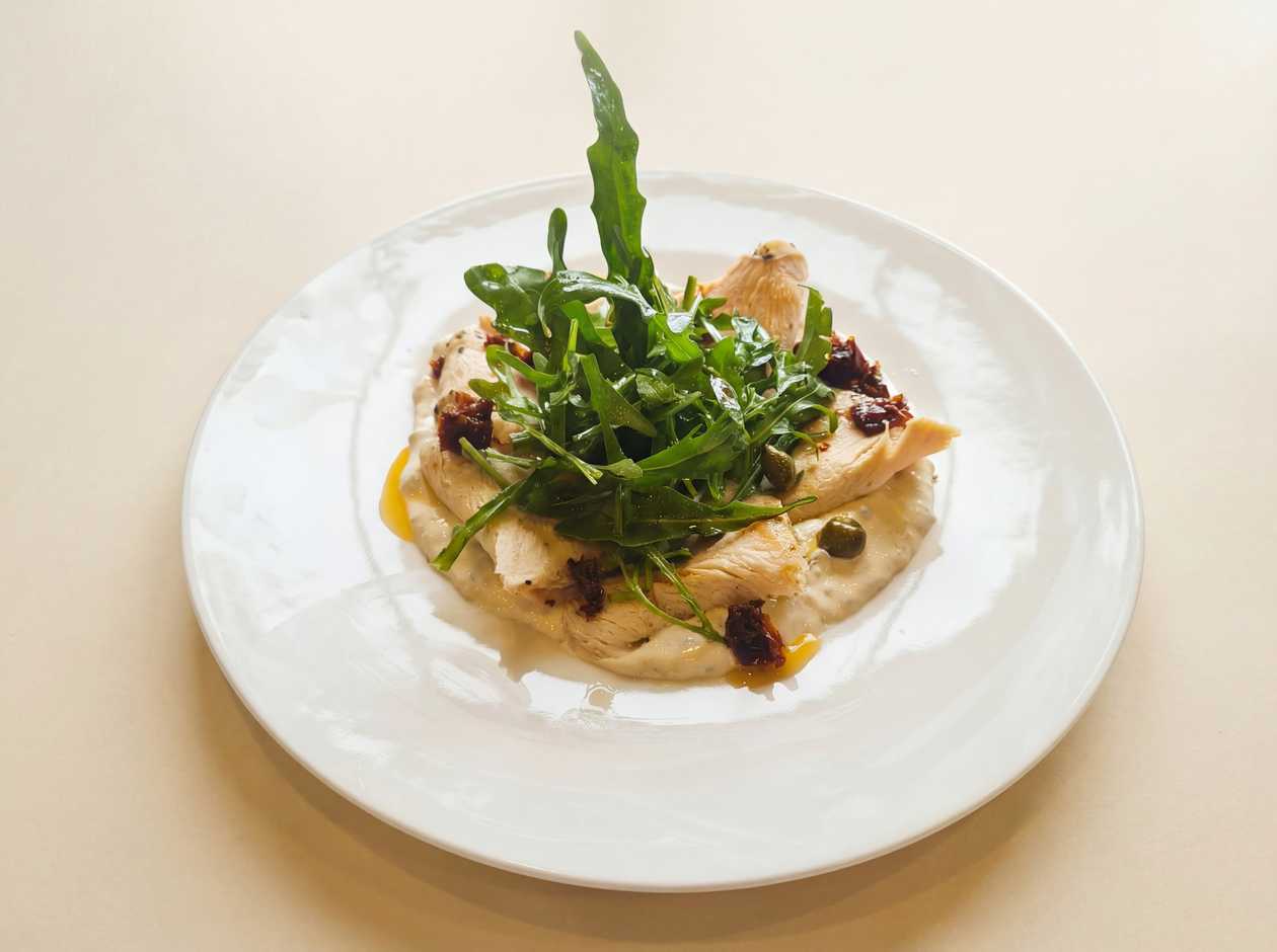 Vitello-Tonnato with chicken fillet