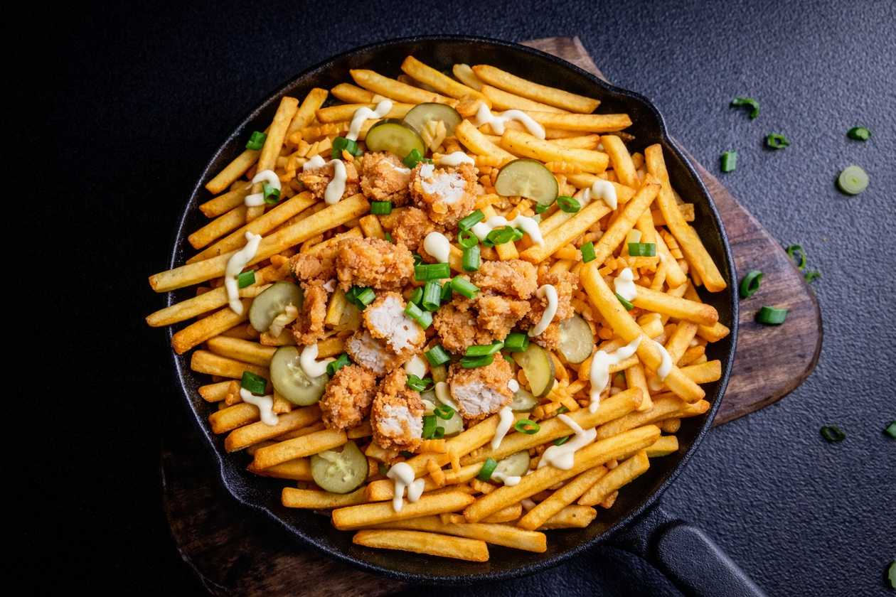 Loaded Fries & Crispy Chicken
