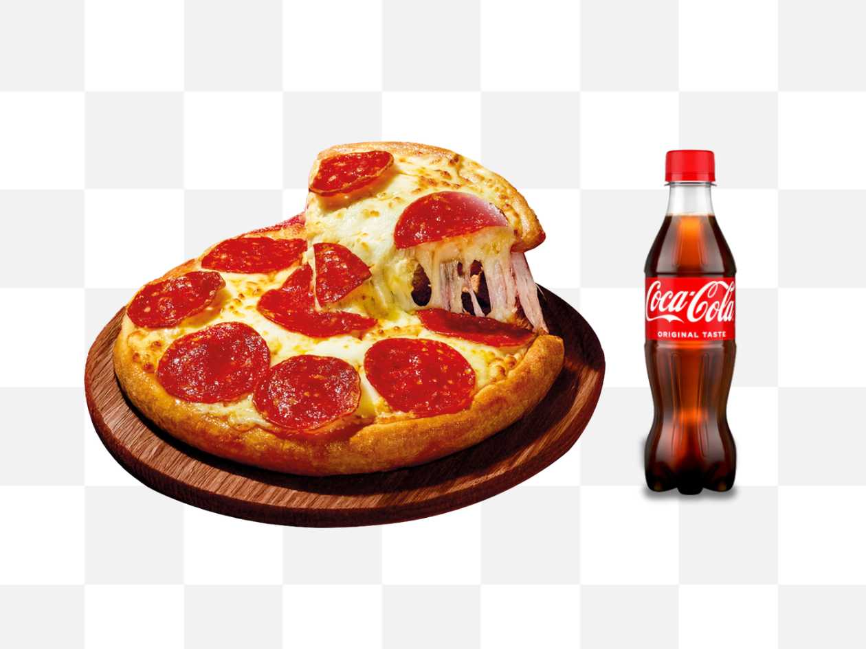 x1 Small Pizza (Pepperoni) + 350ml Soft Drink